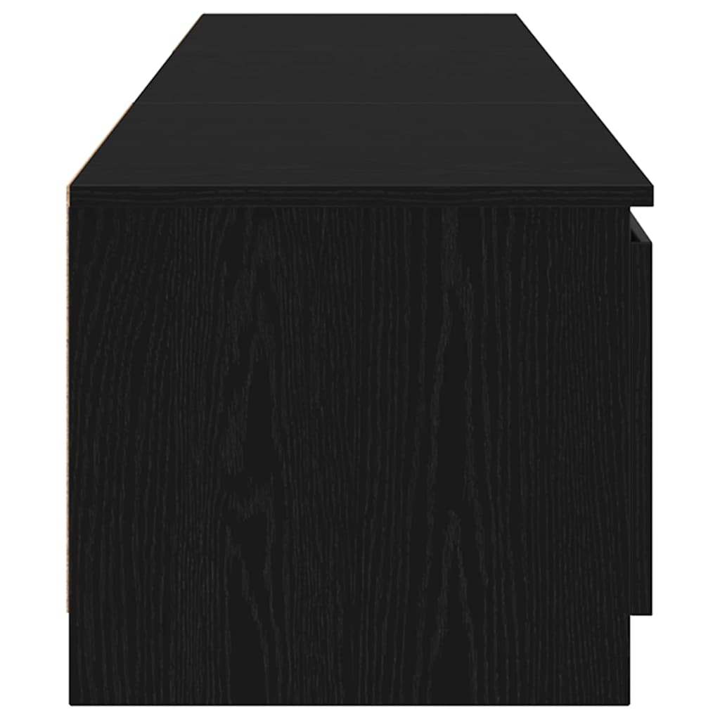 TV Cabinet Black Oak 140 x 38,5 x 36 cm Engineered Wood