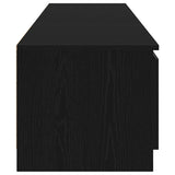 TV Cabinet Black Oak 140 x 38,5 x 36 cm Engineered Wood - Close-Up Angle