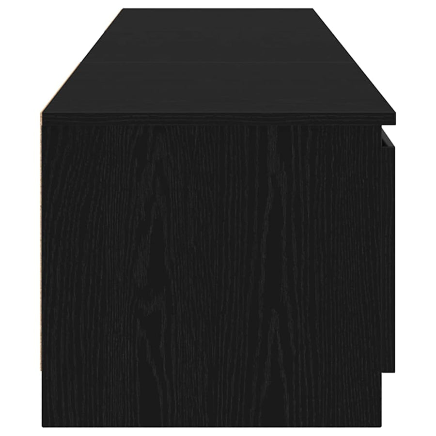 TV Cabinet 140 x 38,5 x 36 cm Black Oak Engineered Wood