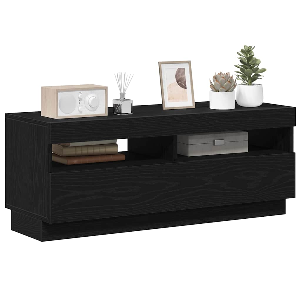 TV Cabinet Black Oak 100 x 35 x 40 cm Engineered Wood