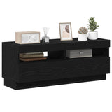 TV Cabinet Black Oak 100 x 35 x 40 cm Engineered Wood - Side View