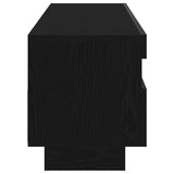 TV Cabinet Black Oak 100 x 35 x 40 cm Engineered Wood - Close-Up Angle
