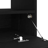 TV Cabinet 80 x 35 x 40 cm Black Oak Engineered Wood