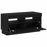 TV Cabinet Black Oak 80 x 35 x 40 cm Engineered Wood - 45-Degree Angle