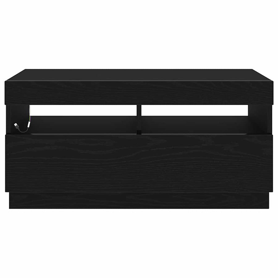 TV Cabinet 80 x 35 x 40 cm Black Oak Engineered Wood