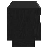 TV Cabinet Black Oak 80 x 35 x 40 cm Engineered Wood - Close-Up Angle