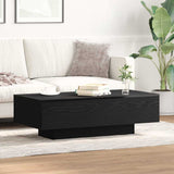 Coffee Table Black oak 100 x 49.5 x 31 cm Engineered wood - Top-Down View
