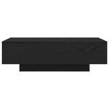 Coffee Table Black oak 100 x 49.5 x 31 cm Engineered wood - Rear View