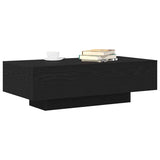 Coffee Table Black oak 100 x 49.5 x 31 cm Engineered wood - Side View