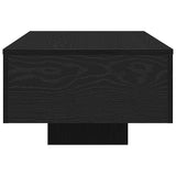 Coffee Table Black oak 100 x 49.5 x 31 cm Engineered wood - Close-Up Angle
