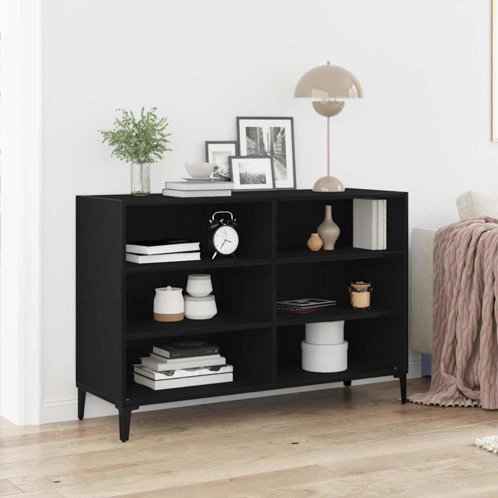 Sideboard Black Oak 103,5 x 35 x 70 cm Engineered Wood