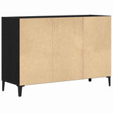 Sideboard Black Oak 103,5 x 35 x 70 cm Engineered Wood - 45-Degree Angle