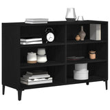 Sideboard Black Oak 103,5 x 35 x 70 cm Engineered Wood - Side View