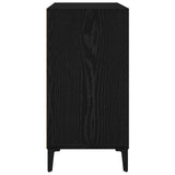Sideboard Black Oak 103,5 x 35 x 70 cm Engineered Wood - Close-Up Angle