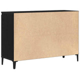Sideboard with Drawer Black 104 x 35 x 70 cm Engineered wood - Rear View