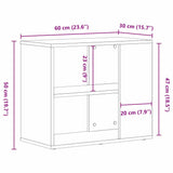 Sideboard Black 60 x 30 x 50 cm Engineered wood - Extra Image