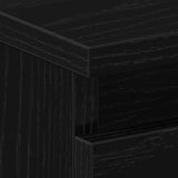 Bedside Cabinet Black Oak 40 x 35 x 62,5 cm Engineered Wood