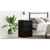 Bedside Cabinet Black Oak 40 x 35 x 62,5 cm Engineered Wood - Extra Image