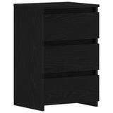 Bedside Cabinet Black oak 40 x 35 x 62.5 cm Engineered wood - Front View
