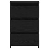 Bedside Cabinet Black oak 40 x 35 x 62.5 cm Engineered wood - Close-Up Angle