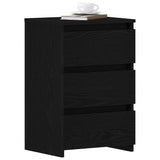 Bedside Cabinet Black oak 40 x 35 x 62.5 cm Engineered wood - Side View