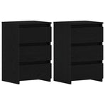 Bedside Cabinet 2 pcs Black Oak 40 x 35 x 62,5 cm