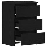 Bedside Cabinet with Drawer 2 pcs Black Oak 40 x 35 x 62,5 cm