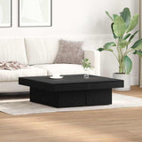 Coffee Table Black oak 90 x 90 x 28 cm Engineered wood