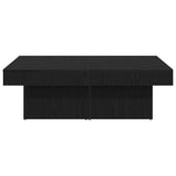 Coffee Table Black Oak 90 x 90 x 28 cm Engineered Wood