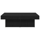 Coffee Table Black oak 90 x 90 x 28 cm Engineered wood - Rear View
