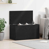 Storage Box Black Oak 84 x 42 x 46 cm Engineered Wood