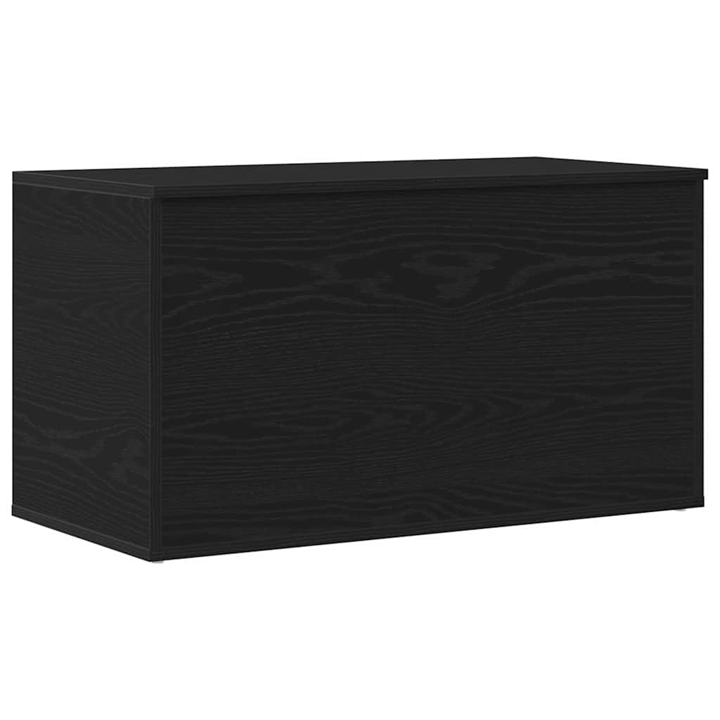 Storage Box Black Oak 84 x 42 x 46 cm Engineered Wood