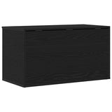 Storage Box Black Oak 84 x 42 x 46 cm Engineered Wood - Rear View