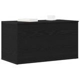 Storage Box Black Oak 84 x 42 x 46 cm Engineered Wood - Side View