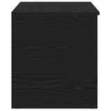 Storage Box Black Oak 84 x 42 x 46 cm Engineered Wood - Low Angle