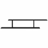 Wall-mounted TV Shelf with Shelf Black Oak 125 x 18 x 23 cm - Rear View