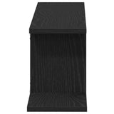 Wall-mounted TV Shelf with Shelf Black Oak 125 x 18 x 23 cm - Close-Up Angle