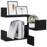 Wall Shelf Black Oak 40 x 40 x 49,5 cm Engineered Wood