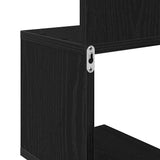 Corner Shelf Black Oak 20 x 20 x 127,5 cm Engineered Wood - Close-Up Angle