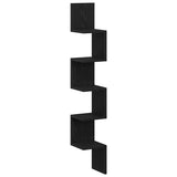 Corner Shelf Black Oak 20 x 20 x 127,5 cm Engineered Wood