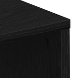 Desk with Shelf Black Oak 102.5 x 35 x 75 cm Engineered wood - Low Angle