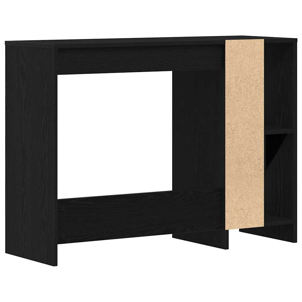 Desk with Shelf Black Oak 102,5 x 35 x 75 cm Engineered Wood