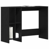 Desk with Shelf Black Oak 102,5 x 35 x 75 cm Engineered Wood