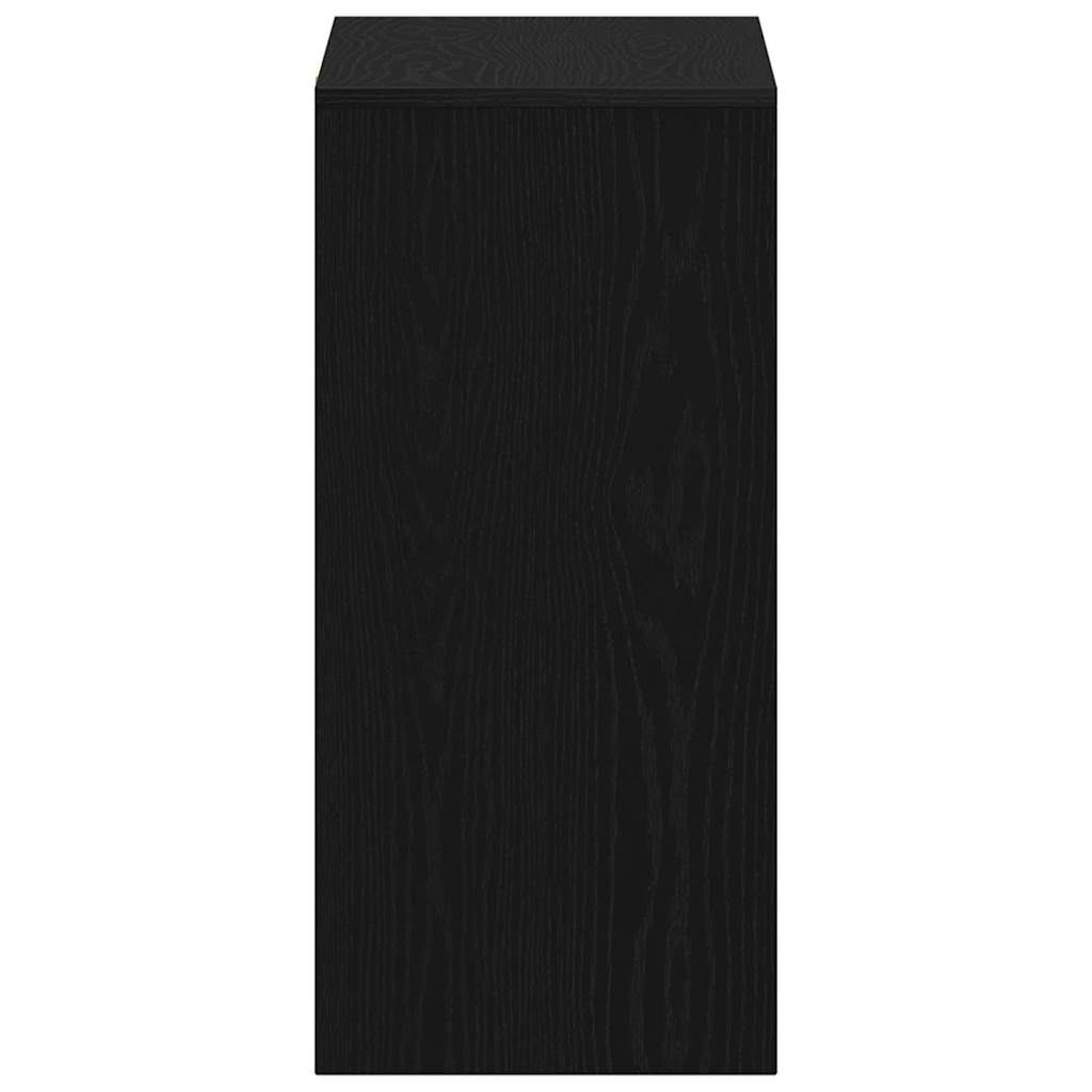 Desk with Shelf Black Oak 102,5 x 35 x 75 cm Engineered Wood