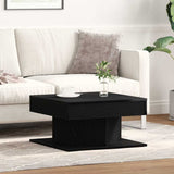 Coffee Table Black Oak 57 x 57 x 30 cm Engineered wood - Top-Down View