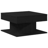Coffee Table Black Oak 57 x 57 x 30 cm Engineered wood - Front View
