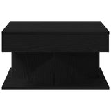 Coffee Table Black Oak 57 x 57 x 30 cm Engineered wood - Rear View