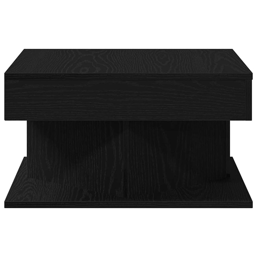 Coffee Table Black Oak 57 x 57 x 30 cm Engineered Wood