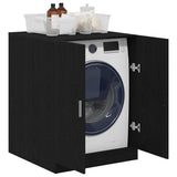 Washing Machine Cabinet Black Oak 70,5 x 71,5 x 91,5 cm - Side View