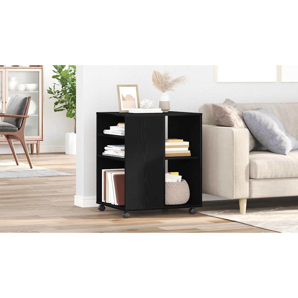 Storage Cabinet Black Oak 60 x 53 x 72,5 cm Engineered Wood